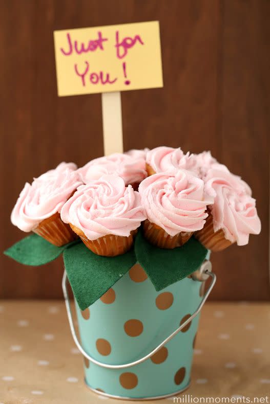 <p>Can't decide between flowers or homemade goodies? These sweet lemonade cupcakes are the best of both worlds. </p><p><em><a href="http://millionmoments.net/2015/04/lovely-lemonade-buttercream-bouquet-recipe-craft.html" rel="nofollow noopener" target="_blank" data-ylk="slk:Get the tutorial at A Million Moments »;elm:context_link;itc:0;sec:content-canvas" class="link ">Get the tutorial at A Million Moments »</a></em> </p><p><strong>RELATED: </strong><a href="https://www.goodhousekeeping.com/holidays/mothers-day/g4249/mothers-day-desserts/" rel="nofollow noopener" target="_blank" data-ylk="slk:The Sweetest Mother's Day Desserts You Can Make;elm:context_link;itc:0;sec:content-canvas" class="link ">The Sweetest Mother's Day Desserts You Can Make</a></p>