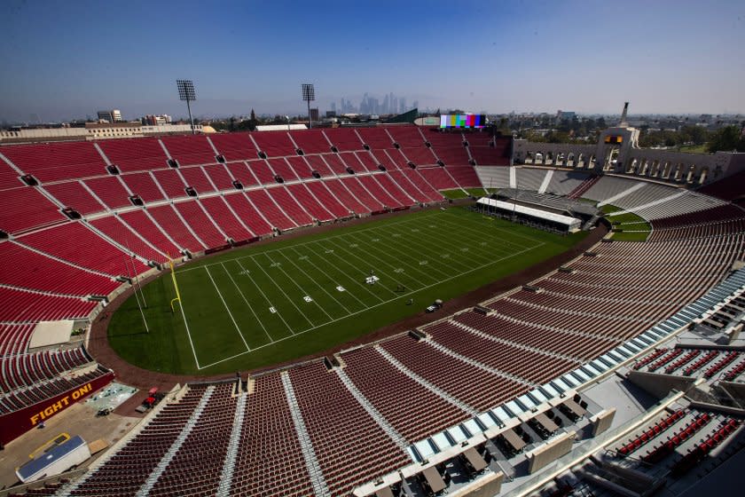 LOS ANGELES, CALIF. -- THURSDAY, AUGUST 15, 2019: USC officials unveiled the $315 million renovation.