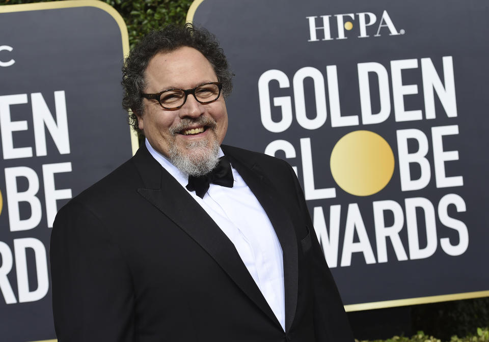 FILE - Jon Favreau arrives at the 77th annual Golden Globe Awards on Jan. 5, 2020, in Beverly Hills, Calif. Favreau turns 55 on Oct. 19. (Photo by Jordan Strauss/Invision/AP, File)