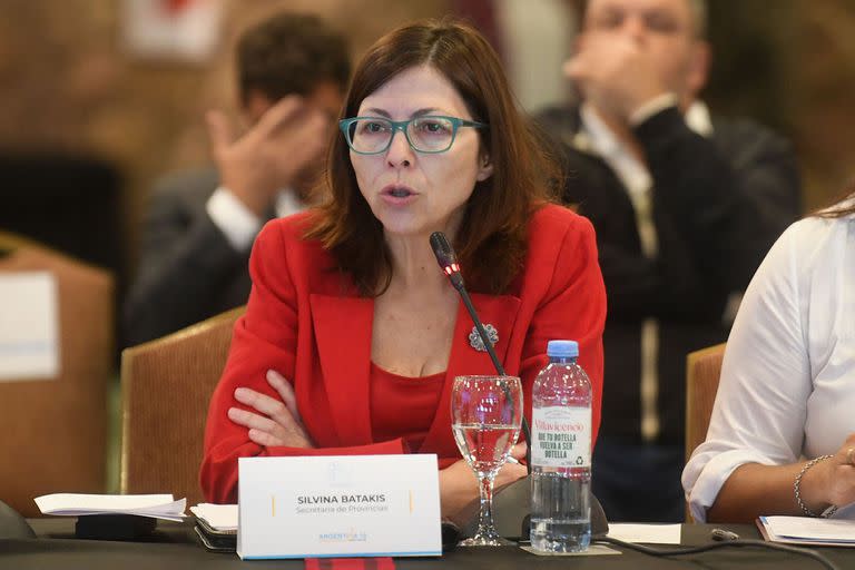 Silvina Batakis cuando participó junto a los gobernadores de la novena Asamblea del Consejo Regional del Norte Grande en Salta, el 8 de abril de 2022