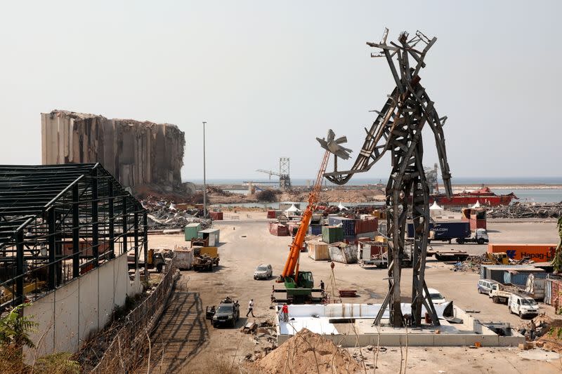 Sculpture by Lebanese architect Karam commemorates victims of last year's Beirut blast