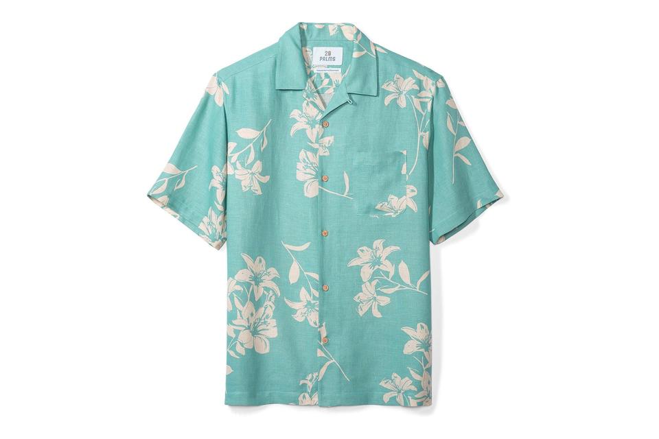 28 Palms relaxed-fit silk/linen tropical Hawaiian shirt (was $40, 50% off)