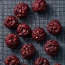 <p>A spin on your classic chocolate chip cookie recipe, these sweet treats are studded with rich chocolate chips and colored a spooky, vibrant red.</p><p><em><a href="https://www.goodhousekeeping.com/food-recipes/dessert/a34731388/red-velvet-cookie-recipe/" rel="nofollow noopener" target="_blank" data-ylk="slk:Get the recipe for Red Velvet Cookies »;elm:context_link;itc:0;sec:content-canvas" class="link ">Get the recipe for Red Velvet Cookies »</a></em></p>