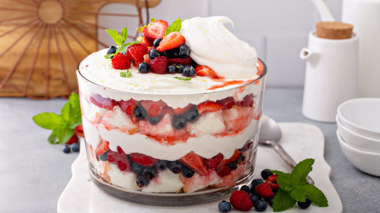 Trifle with berries