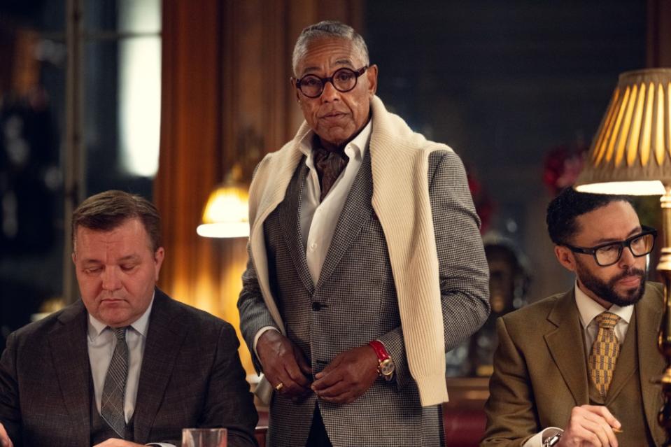 Giancarlo Esposito (center) as Stanley Johnston. Kevin Baker/Netflix