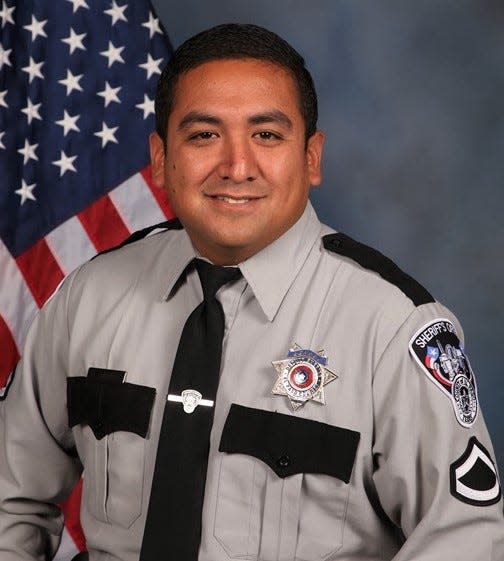 Deputy Jaime Fuentes was recognized as a community hero by the El Paso County Sheriff's Office for his volunteer work as a children's soccer coach.