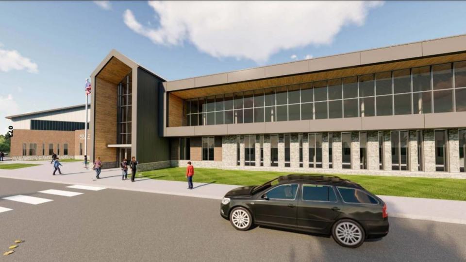 Here is a rendering of Lexington’s Mary Britton Middle School set to open in 2025 on Polo Club Boulevard.