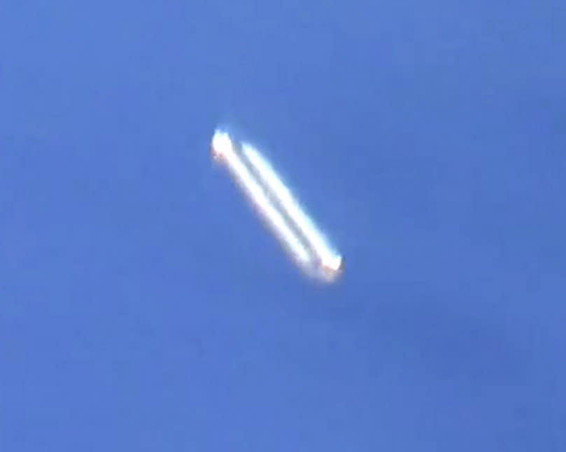 Amateur astronomer Allen Epling captured video and images of a cylindrical object in the sky above his Virgie, Ky., home on Oct. 16, 2012. This is one of the images he took, which led many to believe the object was a high-flying solar balloon. 