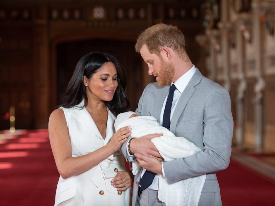 Meghan Markle and Prince Harry hold baby Archie