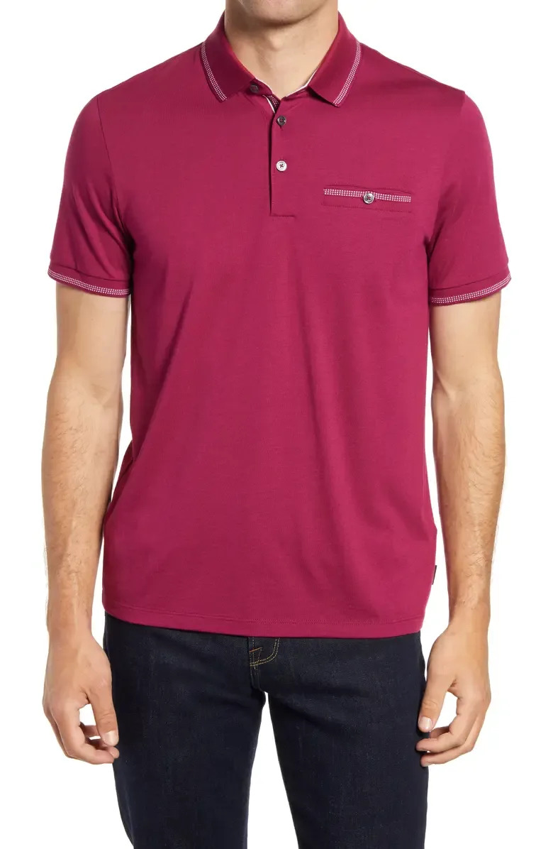 Ted Baker Tortila Slim Fit Tipped Pocket Polo. Image via Nordstrom.