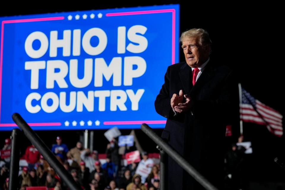 Donald Trump attends a rally in Ohio  (Getty Images)
