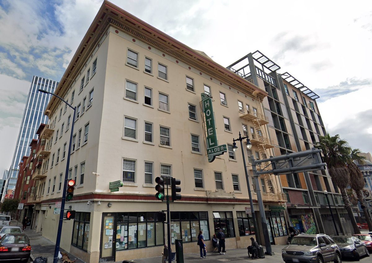 James Martin Rinkes, 53, was found dead from a fentanyl overdose in a bathroom at the Alder Hotel, a supportive housing complex in San Francisco  (Google Maps)