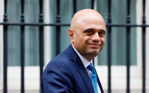 Britain's Chancellor of the Exchequer Sajid Javid leaves 11 Downing Street in London on August 13, 2019 after a meeting with US National Security Advisor John Bolton.  - Credit: TOLGA AKMEN/AFP