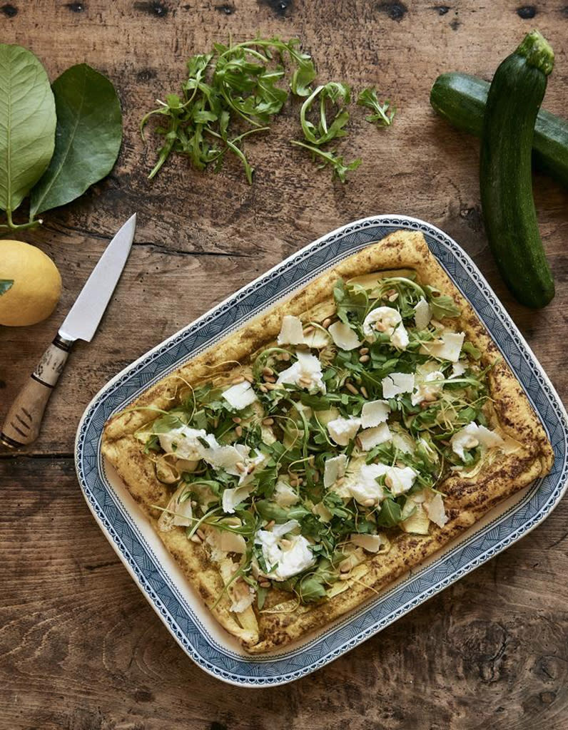 Tarte courgettes et burrata