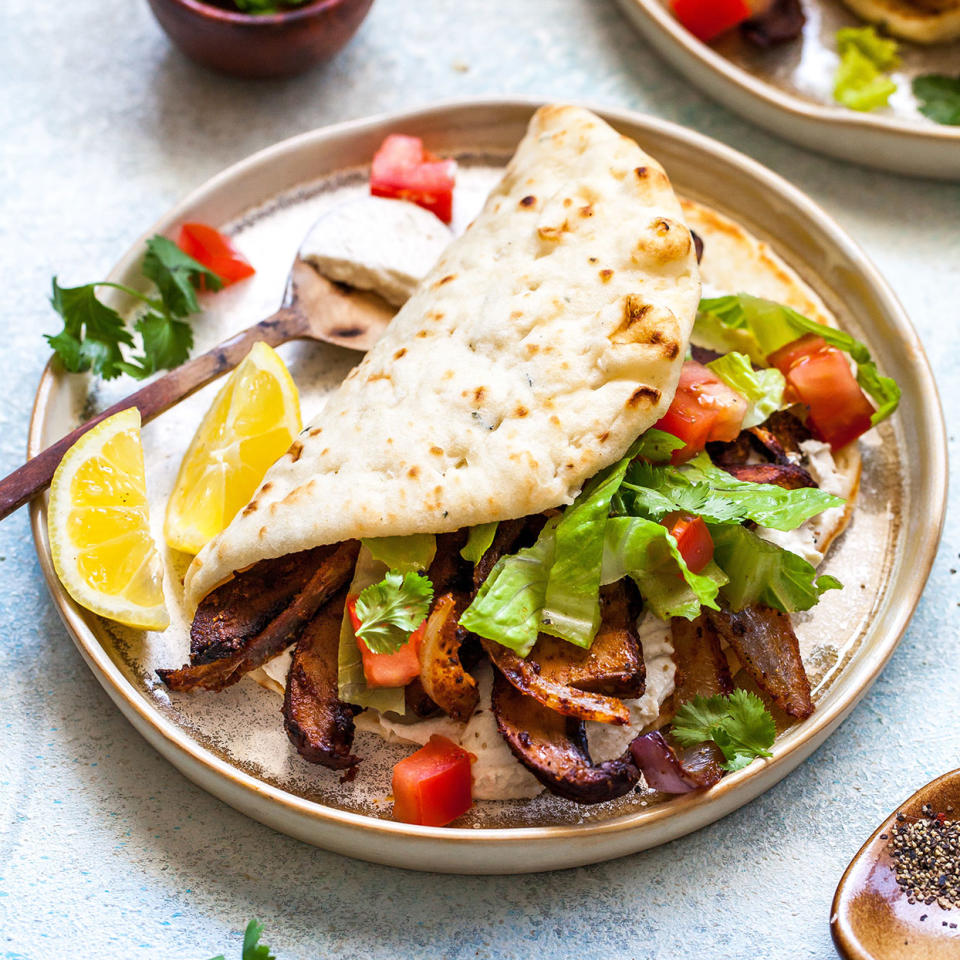 Mushroom Shawarma with Yogurt-Tahini Sauce