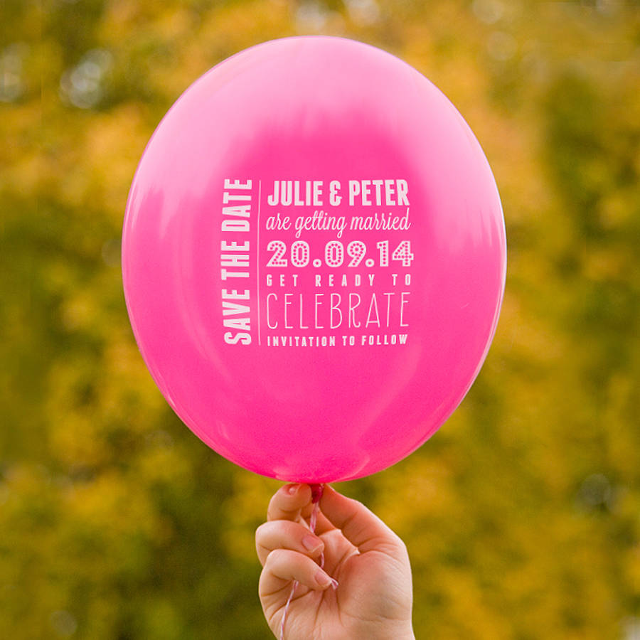 Save the date balloon.