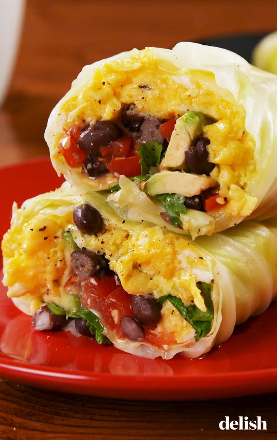 Cabbage Breakfast Burritos