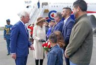 <p>Prince Charles and Camilla arrived in St Johns, Canada for the start of their trip, greeting well-wishers.</p>
