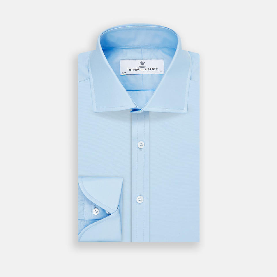 <p><a href="https://go.redirectingat.com?id=74968X1596630&url=https%3A%2F%2Fturnbullandasser.com%2Fproducts%2Fdr-no-blue-cotton-shirt-with-cocktail-cuff-as-seen-on-james-bond&sref=https%3A%2F%2Fwww.esquire.com%2Fstyle%2Fmens-fashion%2Fg39515922%2Fbest-mens-dress-shirts%2F" rel="nofollow noopener" target="_blank" data-ylk="slk:Shop Now;elm:context_link;itc:0;sec:content-canvas" class="link ">Shop Now</a></p><p>'Dr. No' Blue Cotton Dress Shirt </p><p>turnbullandasser.com</p><p>$465.00</p>