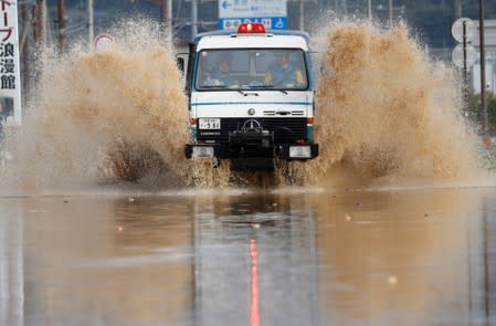 Aftermath of Typhoon Hagibis in Nagano Prefecture