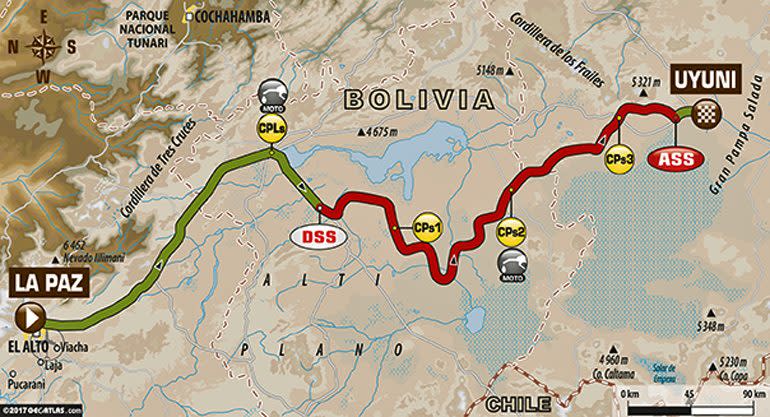 Dakar 2017 Stage 7 Map