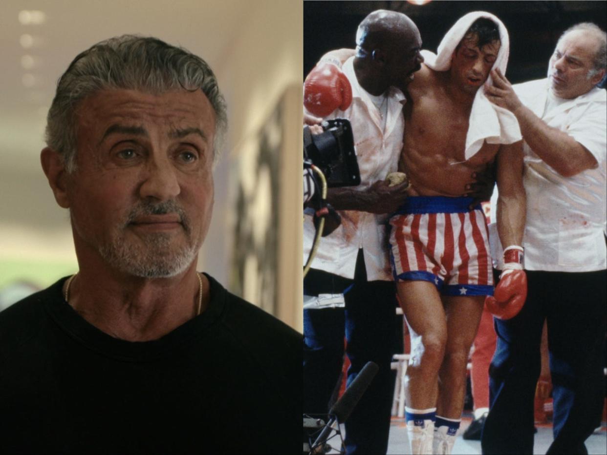 Sylvester Stallone spoke about how his "Rocky IV" costar Dolph Lundgren sent him to the ICU in "Sly."