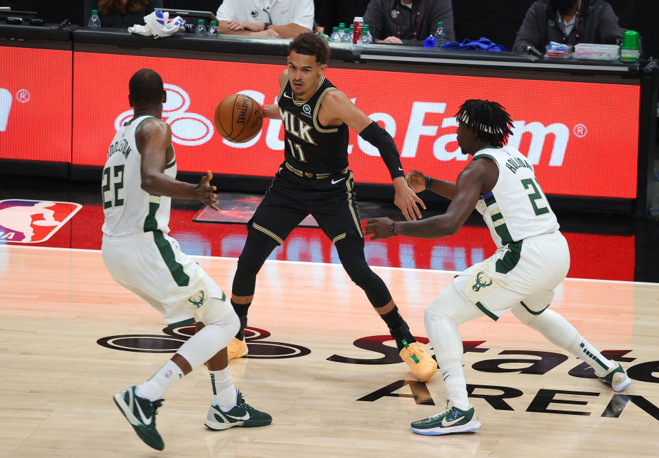 Khris Middleton（圖左）與Jrue Holiday（圖右）表現優異。（Photo by Kevin C. Cox/Getty Images）