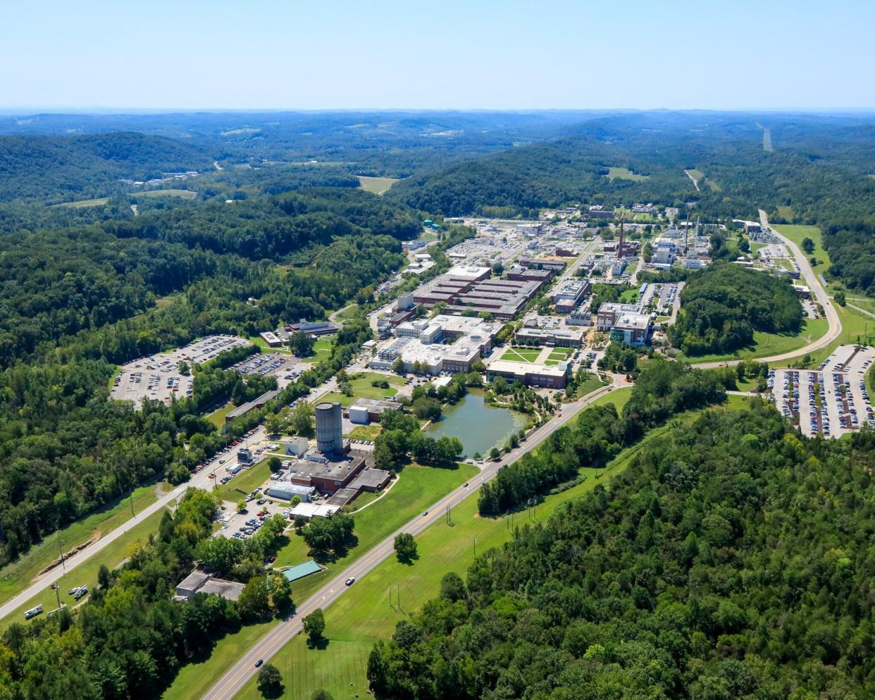 An aerial view of Oak Ridge National Laboratory