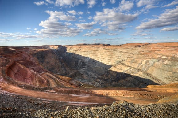 An open pit mine.