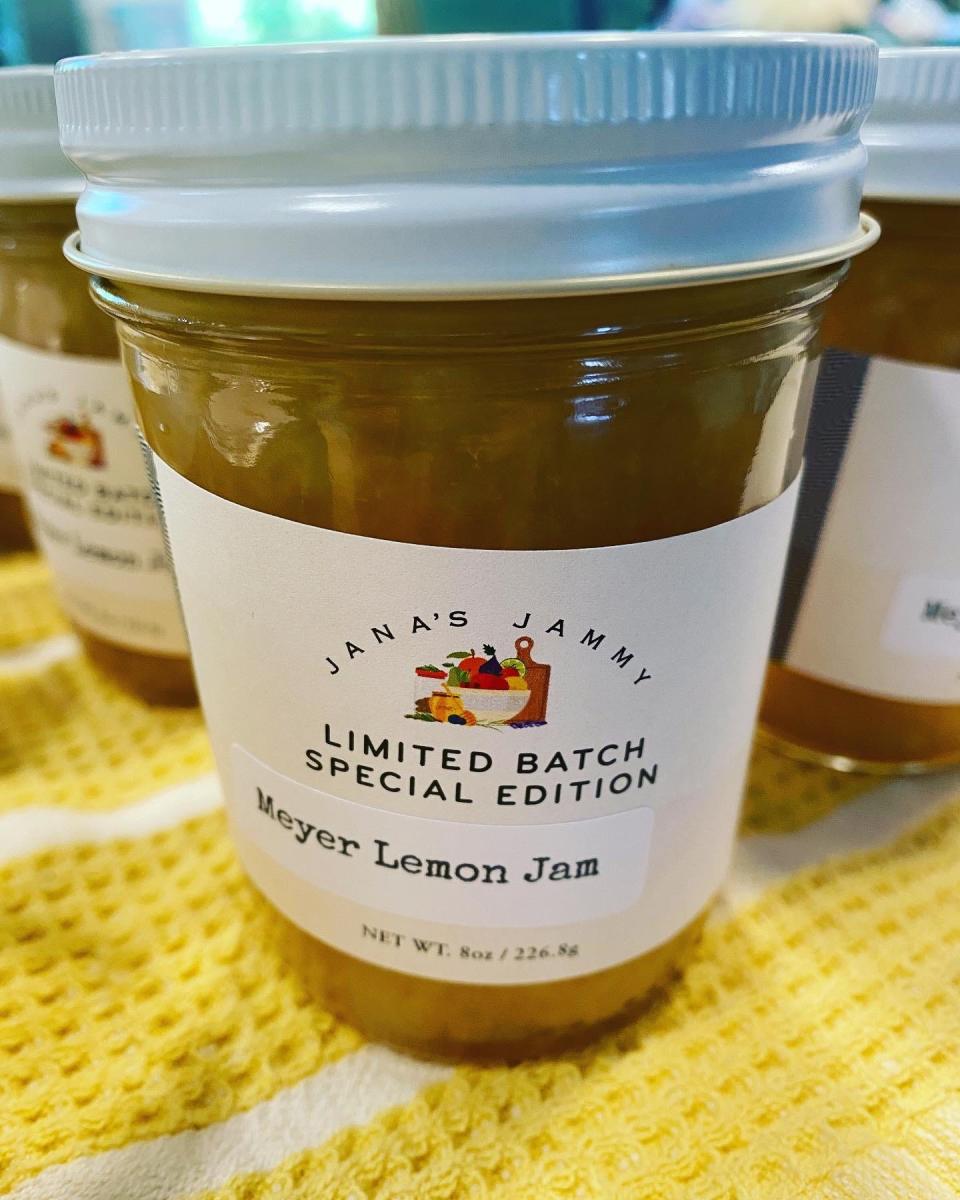 New flavors at Jana's Jammy include Meyer Lemon, Fig Blueberry and Blueberry Mandarin Marmalade.