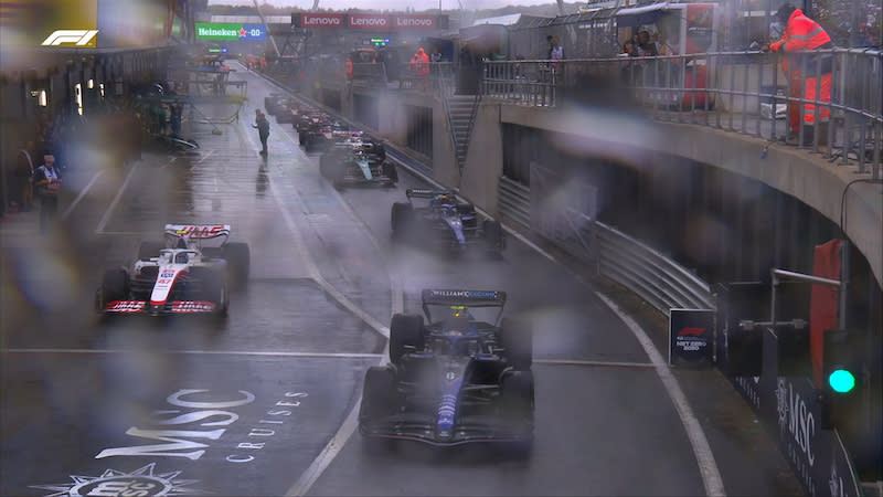 F1英國站排位賽在雨中舉行。（Credit : F1）