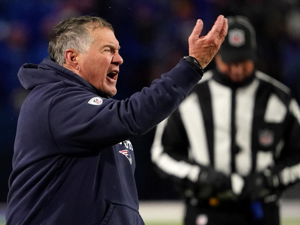 Bill Belichick and the Patriots are on a seven-game winning streak. (Photo by Barry Chin/The Boston Globe via Getty Images)