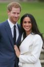 <p>In November 2017, Prince Harry and Meghan Markle arrived hand in hand at Princess Diana's Memorial Garden in Kensington Palace to <a href="https://www.townandcountrymag.com/society/tradition/g13936639/prince-harry-meghan-markle-engagement-photos/" rel="nofollow noopener" target="_blank" data-ylk="slk:announce their engagement;elm:context_link;itc:0;sec:content-canvas" class="link ">announce their engagement</a>. The couple, who <a href="https://www.townandcountrymag.com/society/a9664508/prince-harry-meghan-markle-relationship/" rel="nofollow noopener" target="_blank" data-ylk="slk:met through mutual friends;elm:context_link;itc:0;sec:content-canvas" class="link ">met through mutual friends</a> in London in 2016, were married in St George's Chapel at Windsor Castle in May of 2018. </p>