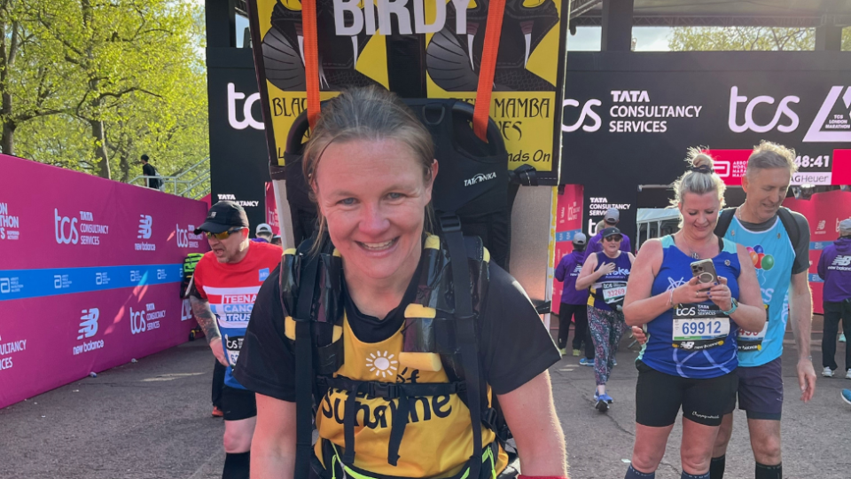 Laura Bird at the London Marathon