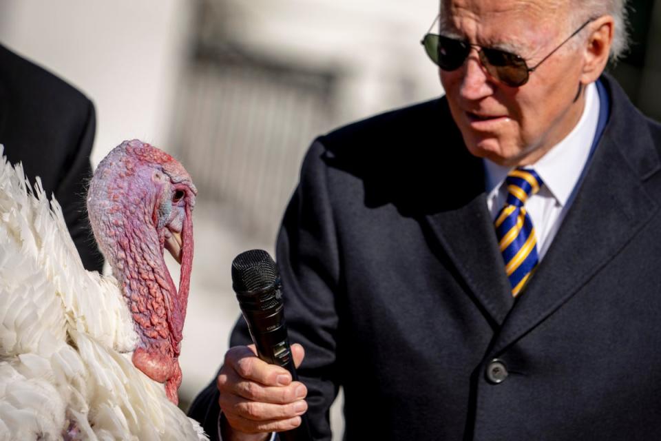 Joe Biden pardoned two turkeys this week  (Copyright 2022 The Associated Press. All rights reserved)