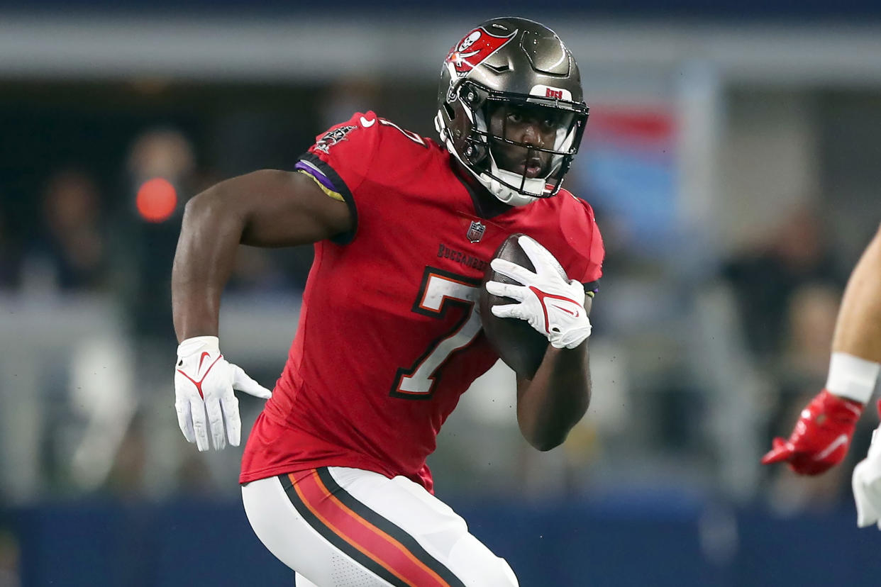 Tampa Bay Buccaneers Running Back Leonard Fournette (7) is a fantasy star