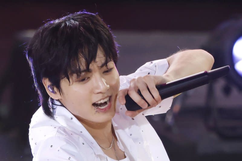Jungkook will appear on "The Tonight Show starring Jimmy Fallon" following the release of his solo album "Golden." File Photo by John Angelillo/UPI.