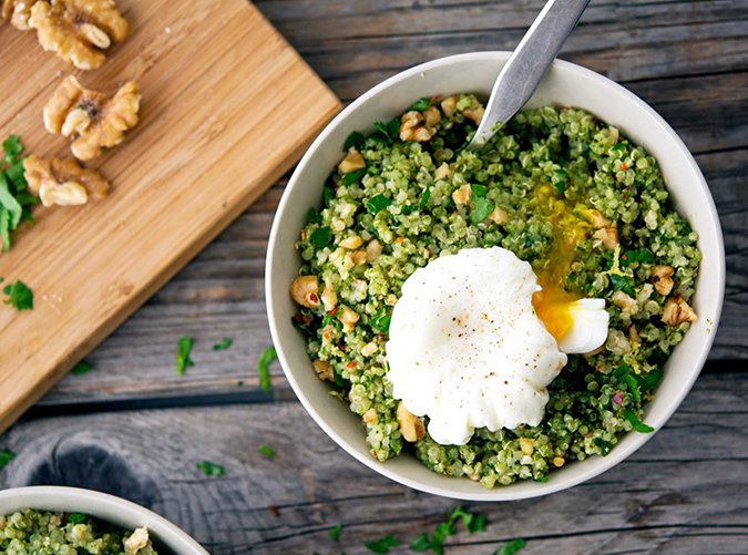 Quinoa Kale Pesto Bowl