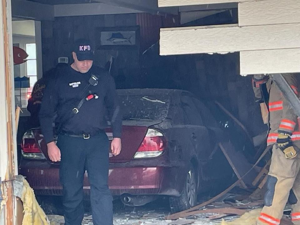 A car crashed into a restaurant in Kettering on Friday.