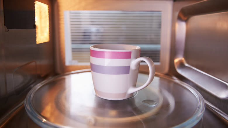 mug inside microwave
