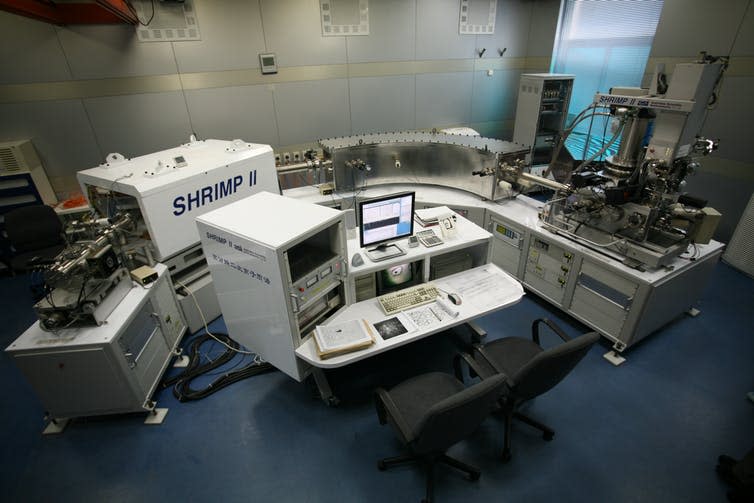 The SHRIMP II instrument used for dating the basalt chips.