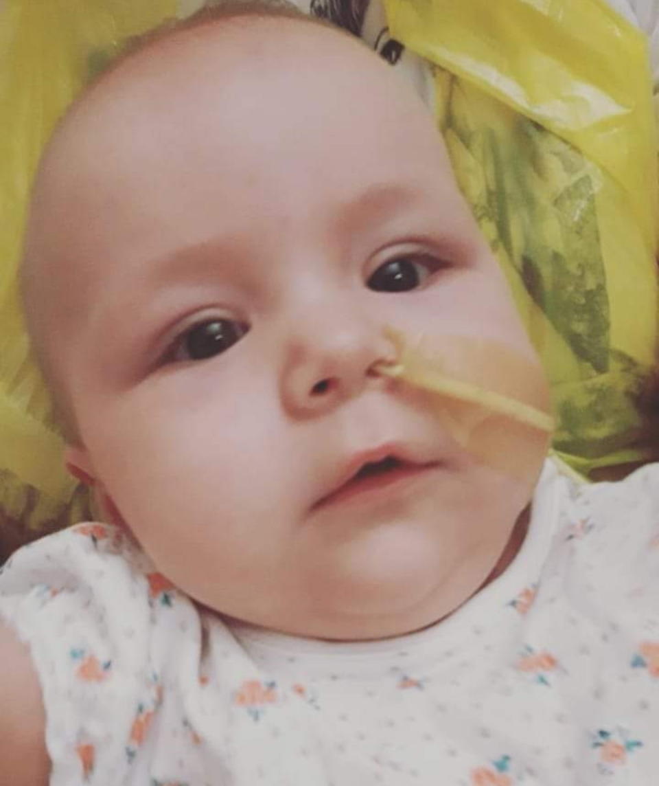 Following an ultrasound, lumbar puncture and MRI, Amelia's parents were told she had two types of cancer. (Kerri Paton/SWNS)
