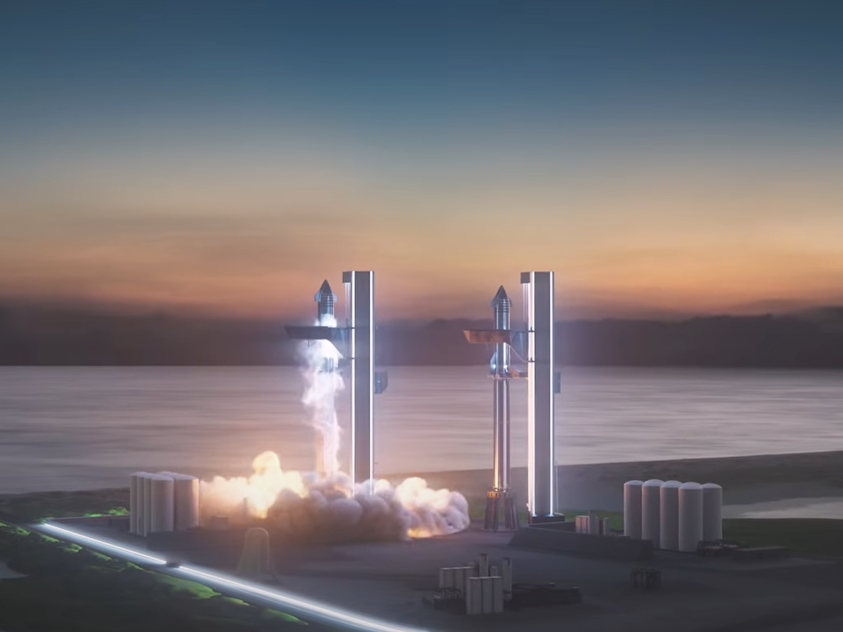 SpaceX shared an animation in February 2022 of how it envisions the future of its Starship Mars missions (SpaceX)