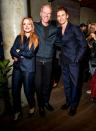 <p>Jessica Chastain, Noah Emerich and Eddie Redmayne pose together during <em>Entertainment Weekly</em>'s Awardist Party, cohosted by Paramount+ Canada, at the Toronto International Film Festival at 1 Hotel Toronto on Sept. 10.</p>