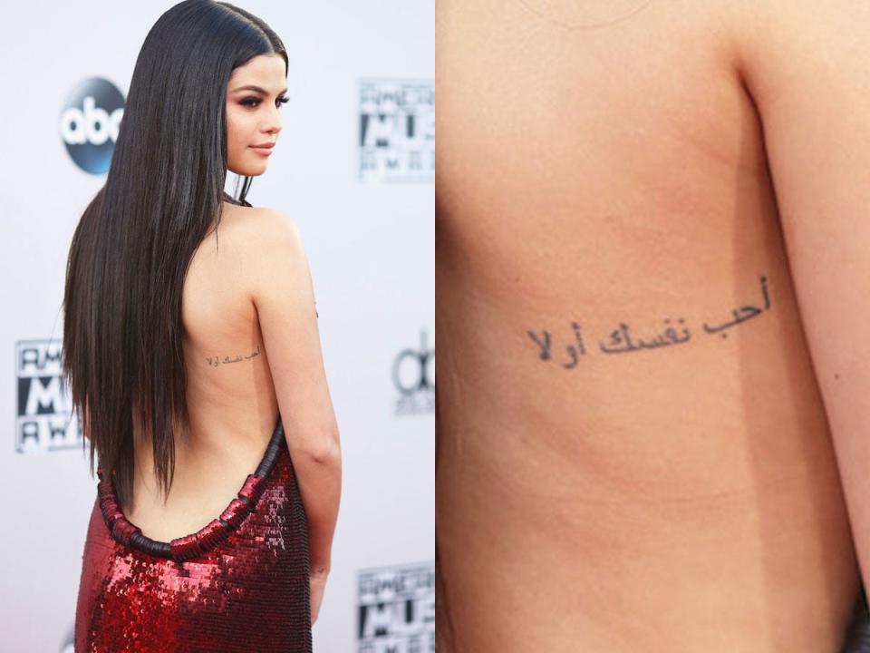 selena gomez tattoo