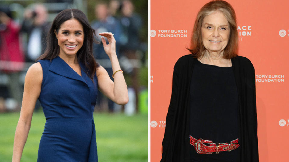 Meghan Markle and Gloria Steinem sat down for an exclusive chat this week. Photo: Getty Images