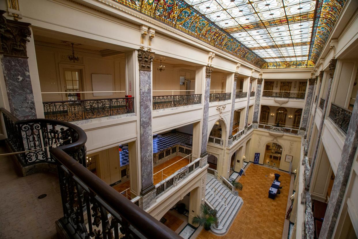 Great Hall, formerly named Wilson Hall, at Monmouth University in West Long Branch, NJ Friday, February 5, 2021.