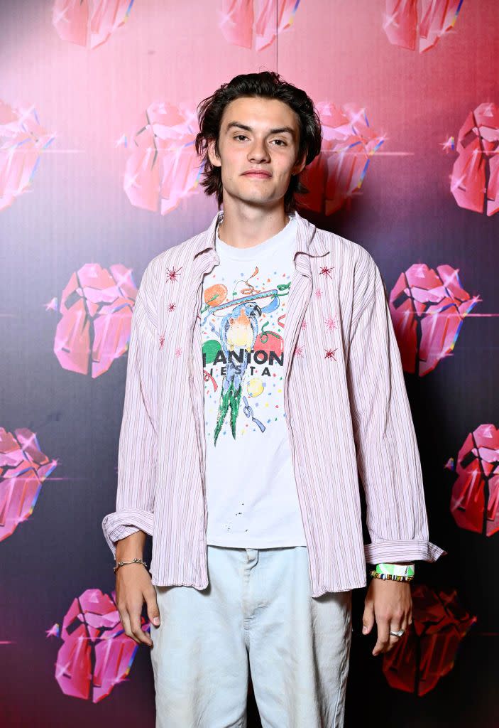 louis partridge attends a rolling stones launch event