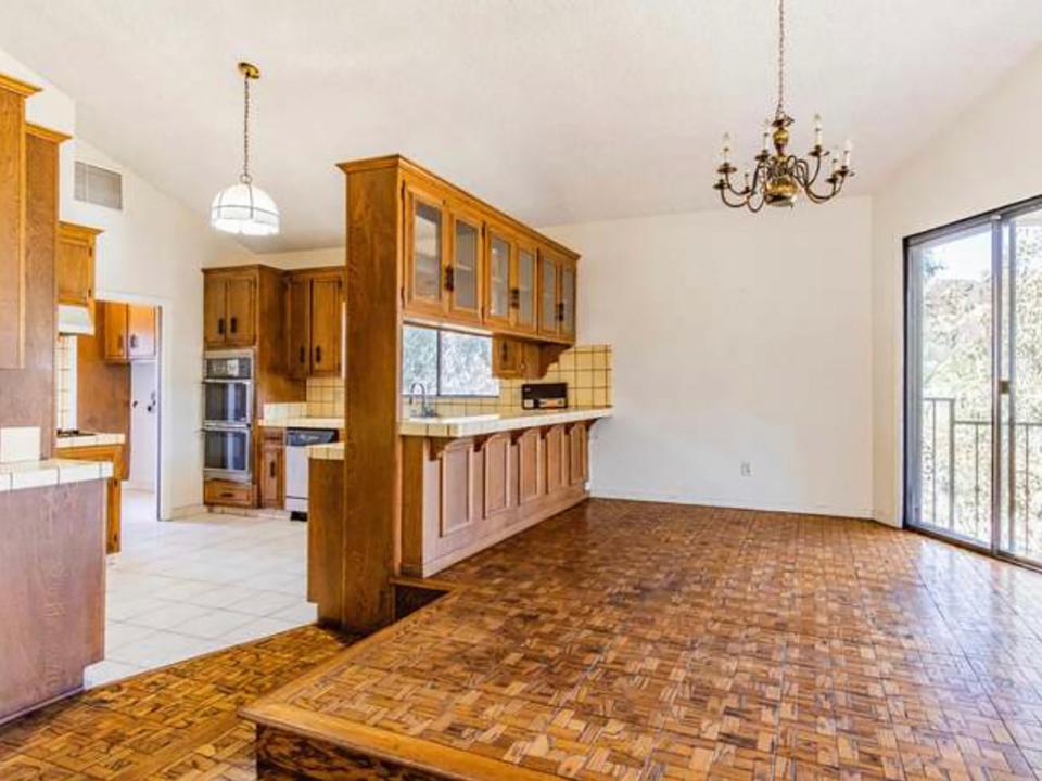 dated wood kitchen floor