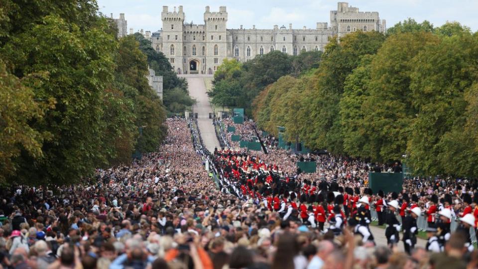 Imagen del Long Walk y el Castillo de Windsor